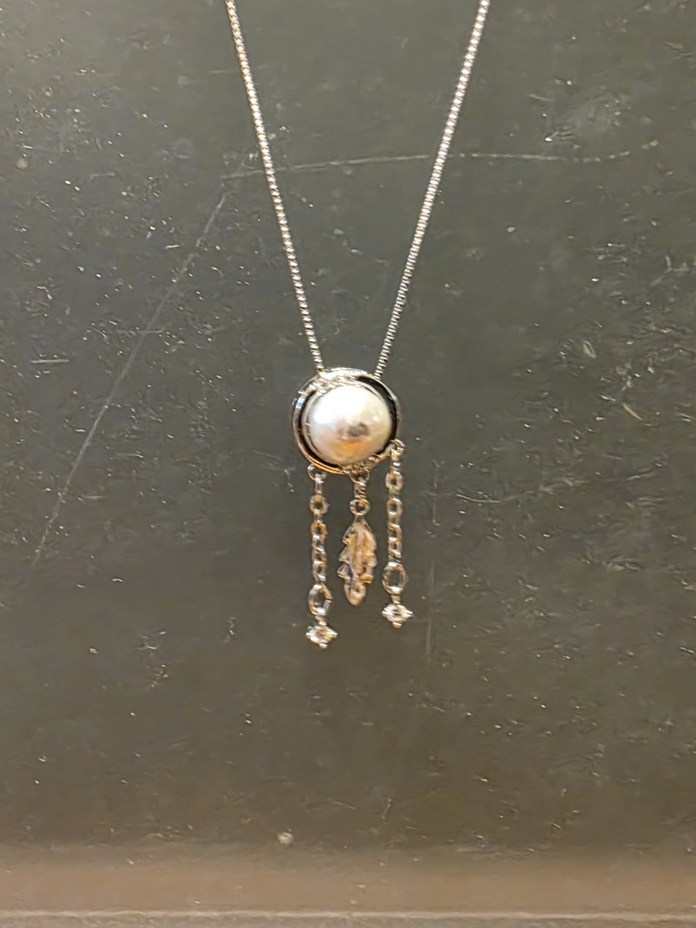 Silver Sea Water  Pearl  Pendant Necklace - Women Jewelry